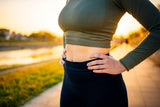 woman wearing exercise clothes outside